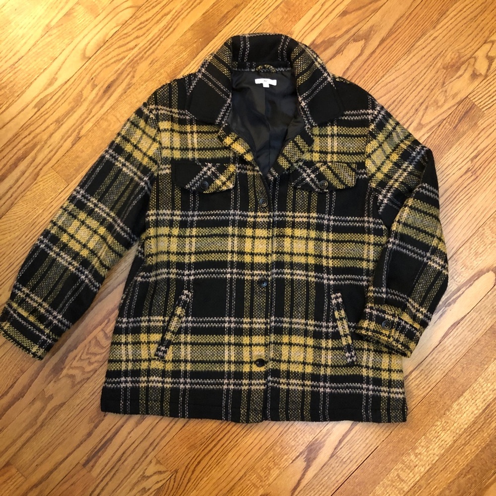 New without tags- Plaid Navy and Yellow jacket
